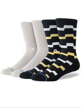 2-Pair Stance Icon Mens Large 9-12 Casual Combed Cotton Crew Unisex Golf  Gift